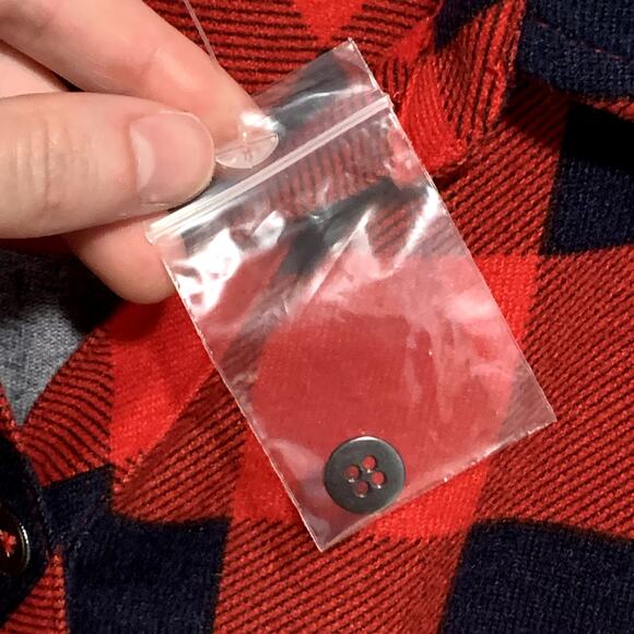 d&co. Buffalo Checked Shirt 2X Red & BLUE Button Down Pockets Denim + Company - Picture 7 of 8